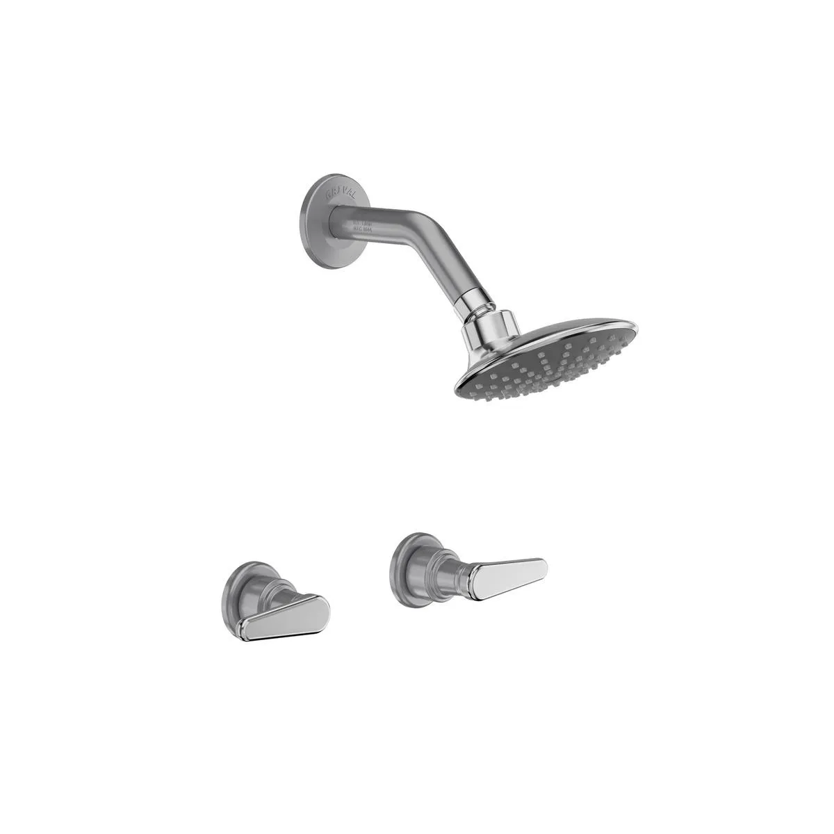 Ducha Ultra Ahorradora Nogal de 8 pulgadas con Regadera Nogal gris perlado