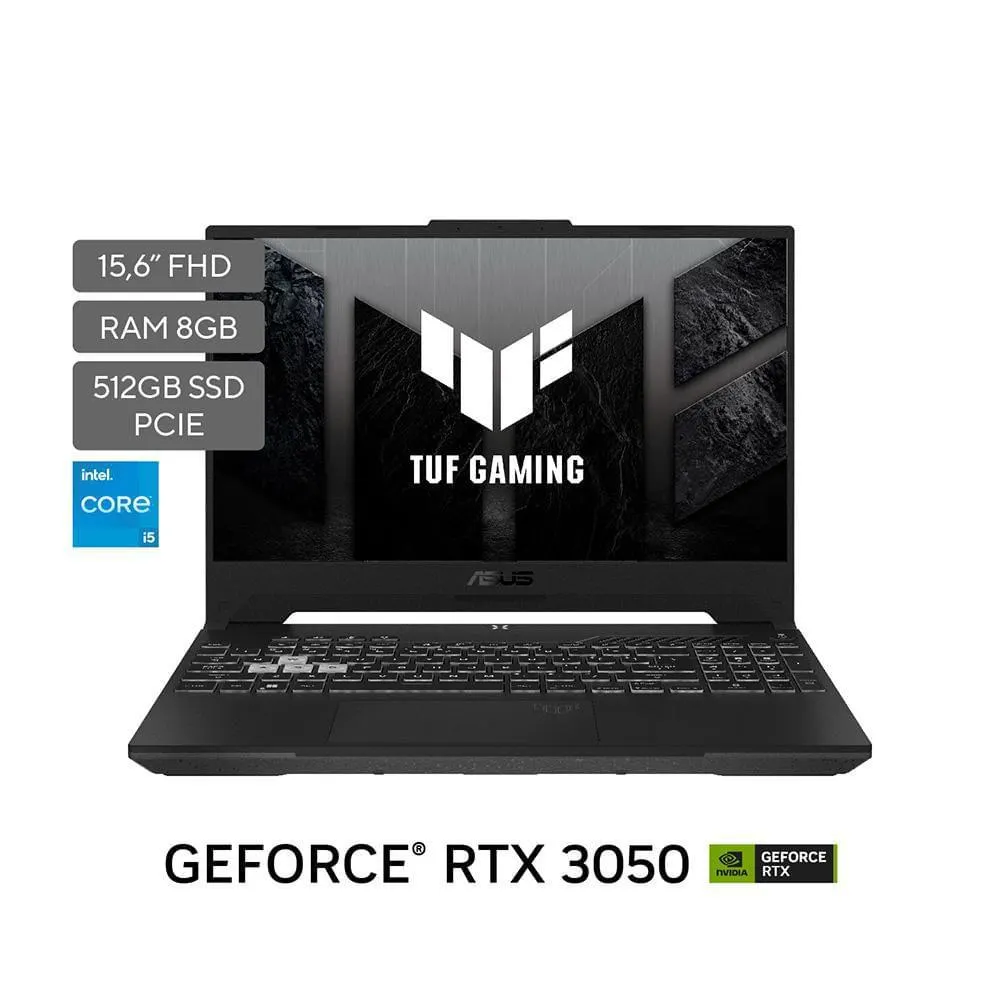 Portatil Gaming ASUS TUF F15 Intel Core i5 12500H RAM 8 GB 512 GB SSD FX507ZC4HN056W