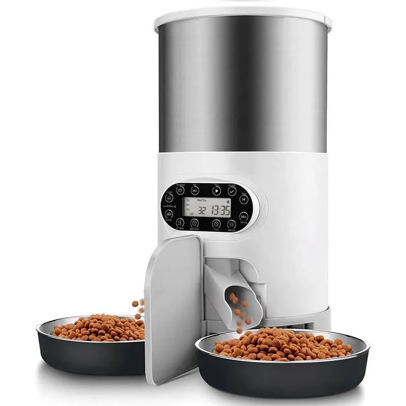 Comedero automático dispensador doble para perros y gatos