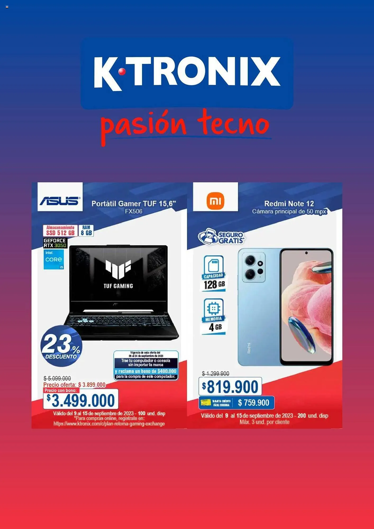 Catalogo de Catálogo Ktronix 9 de septiembre al 15 de septiembre 2023 - Pag 1