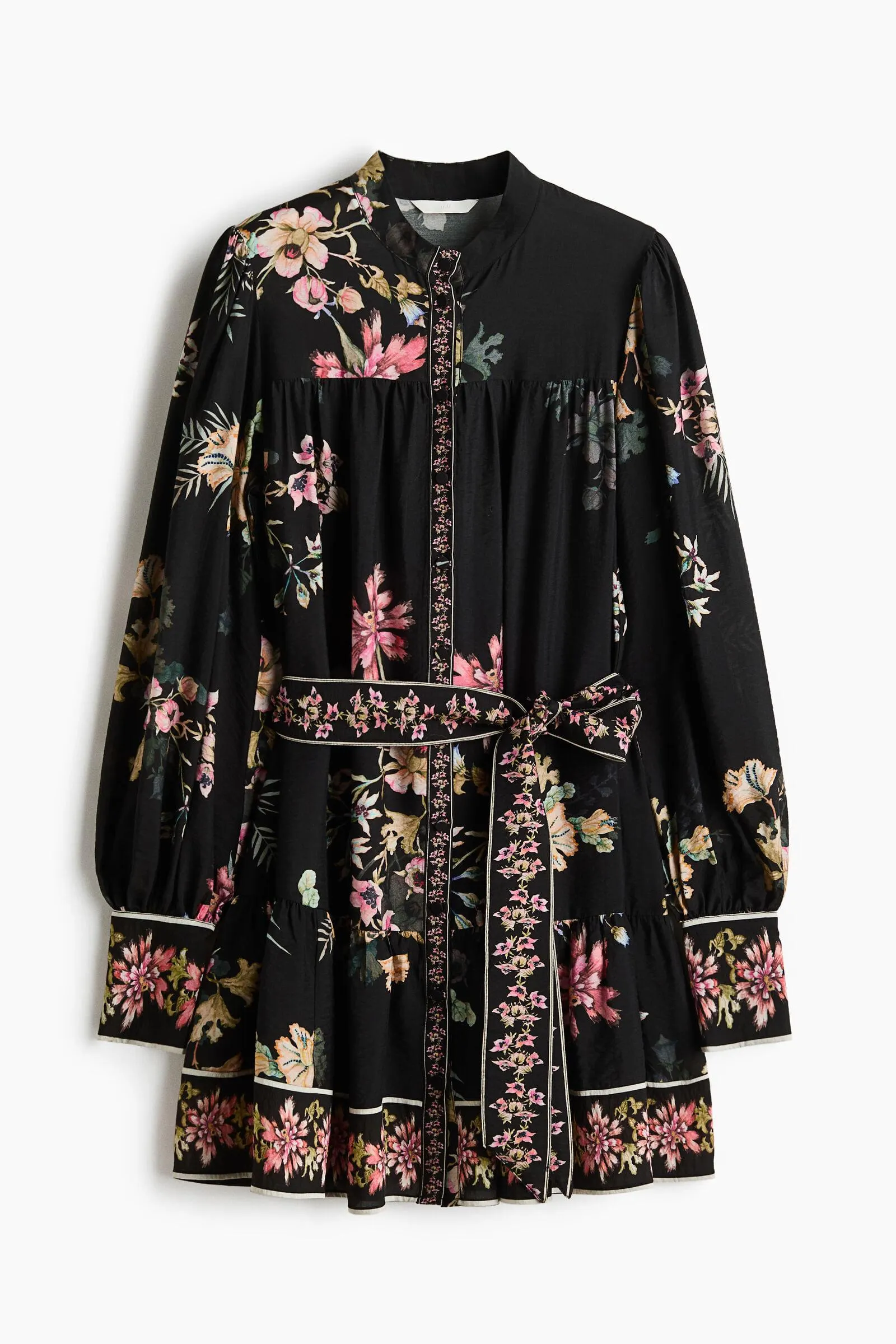 Vestido túnica con cinturón de anudar