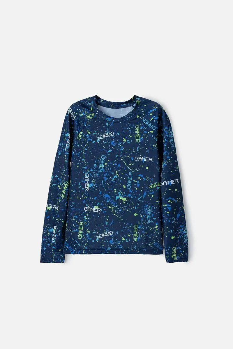 Camiseta de baño Mic manga larga multicolor para niño