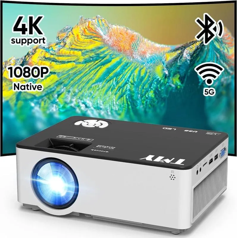 TMY Proyector Native 1080P con WiFi 5G y Bluetooth 5.1