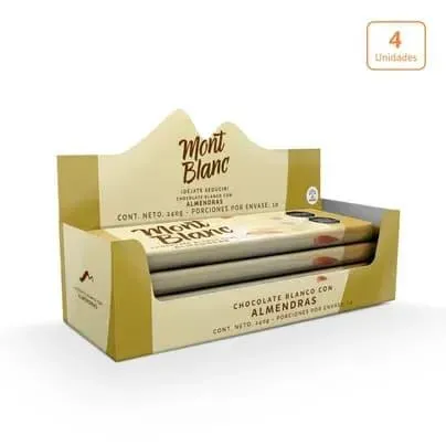 Chocolatina Montblanc Chocolate blanco almendra x 4 unds x 60g c/u