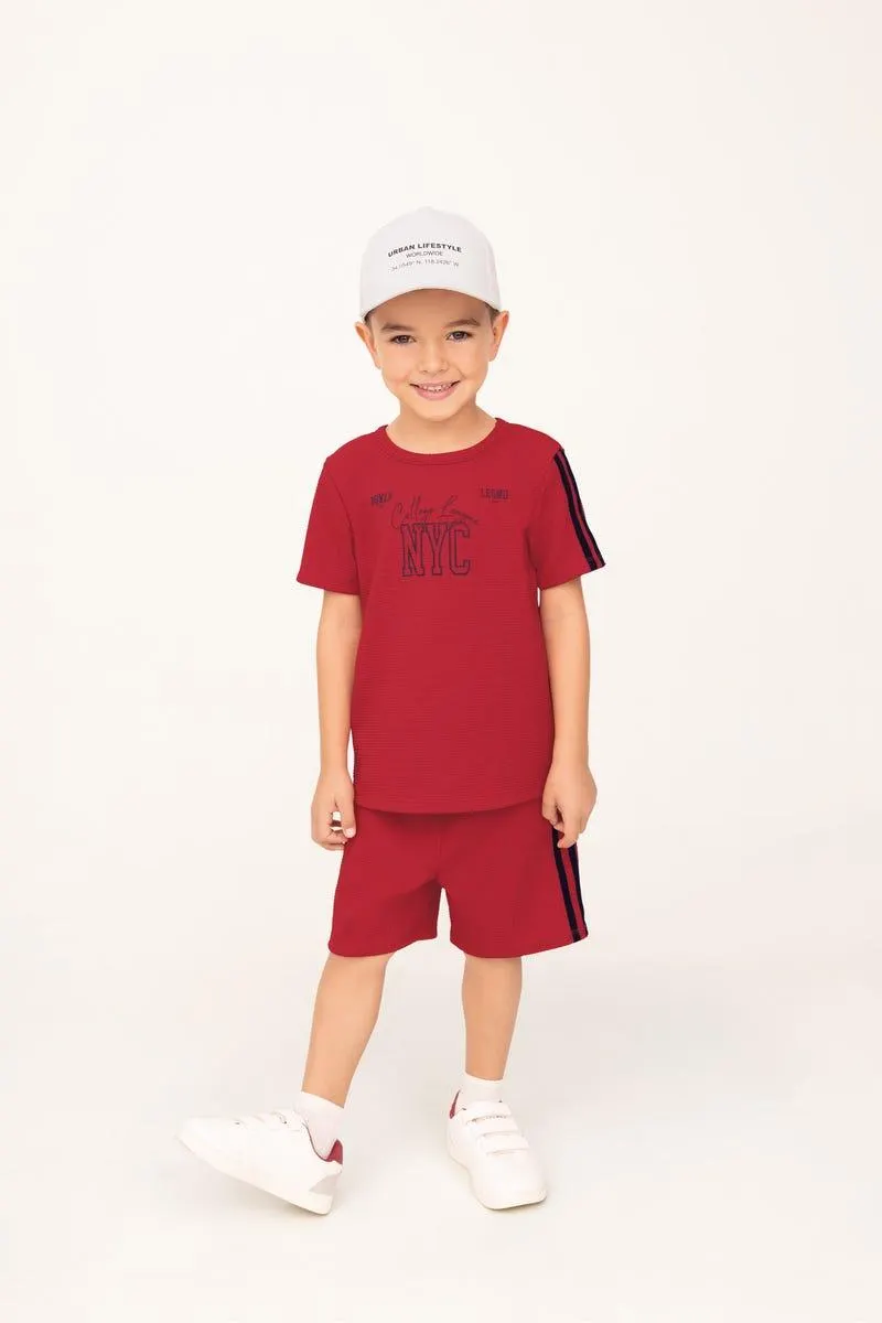 CONJUNTO X 2 CAMISETA - BERMUDA Rojo