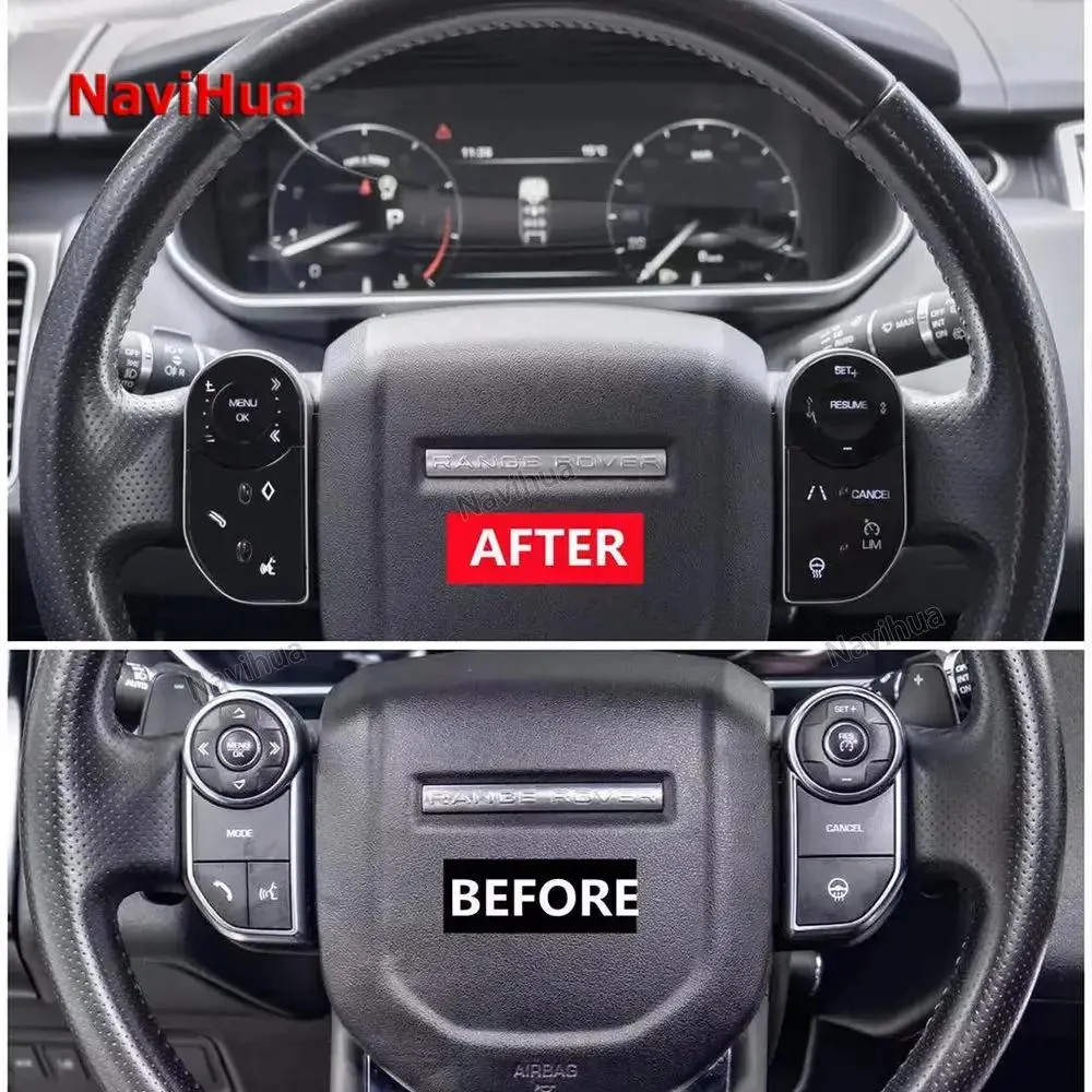Navihua Car Multimedia Gps Navigation Car Steering Wheel Buttons For Land Rover Range Rover Sport L494 Vogue L405 2013-17