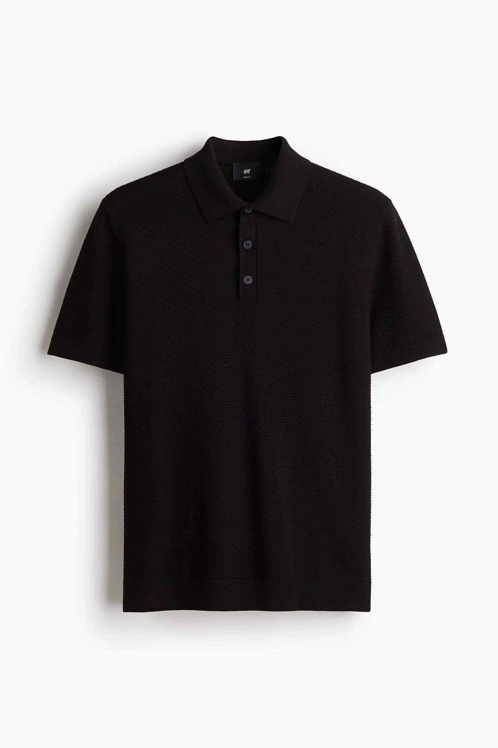 Camiseta estilo polo texturizado Slim Fit