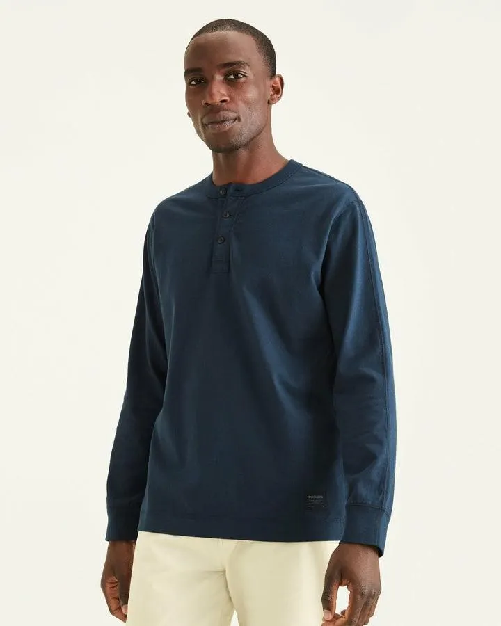 Camisas Dockers Henley,Regular Fit Hombre Azules | OFWVP0387