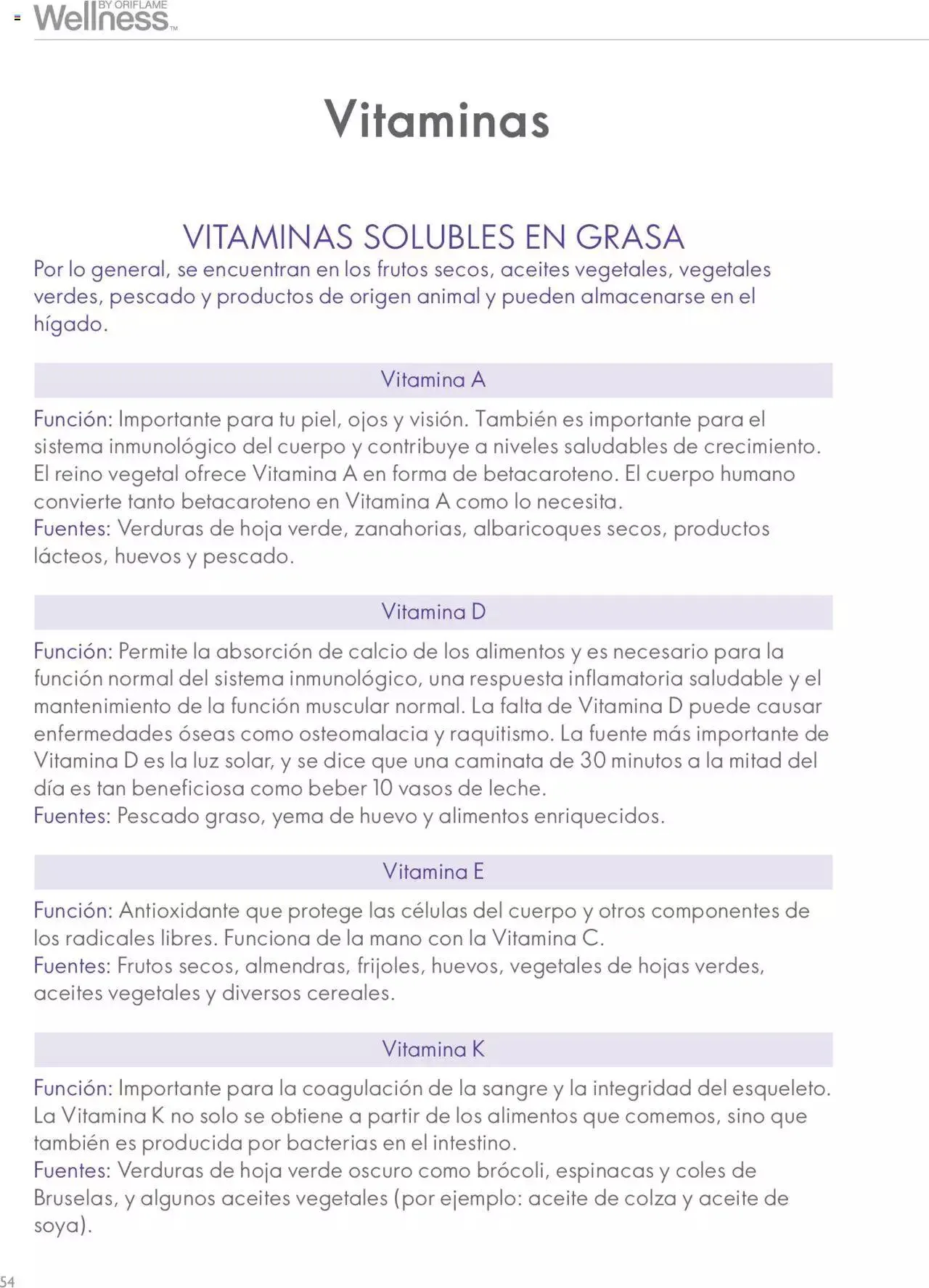 Catalogo de Oriflame - Guía de Producto Wellness 1 de junio al 31 de diciembre 2024 - Pag 54