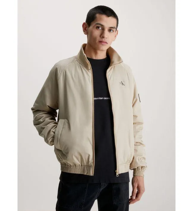 Chaqueta Beige Bomber De Poliéster Reciclado