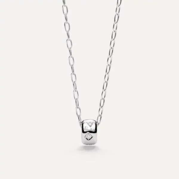 Collar Pomellato Iconica Oro Blanco 18k y diamantes