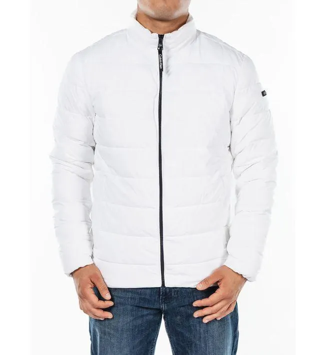 Chaqueta Blanco Manga Larga Con Cierre