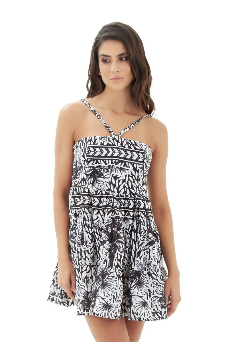 Vestido corto aires del trópico negro Amanecer