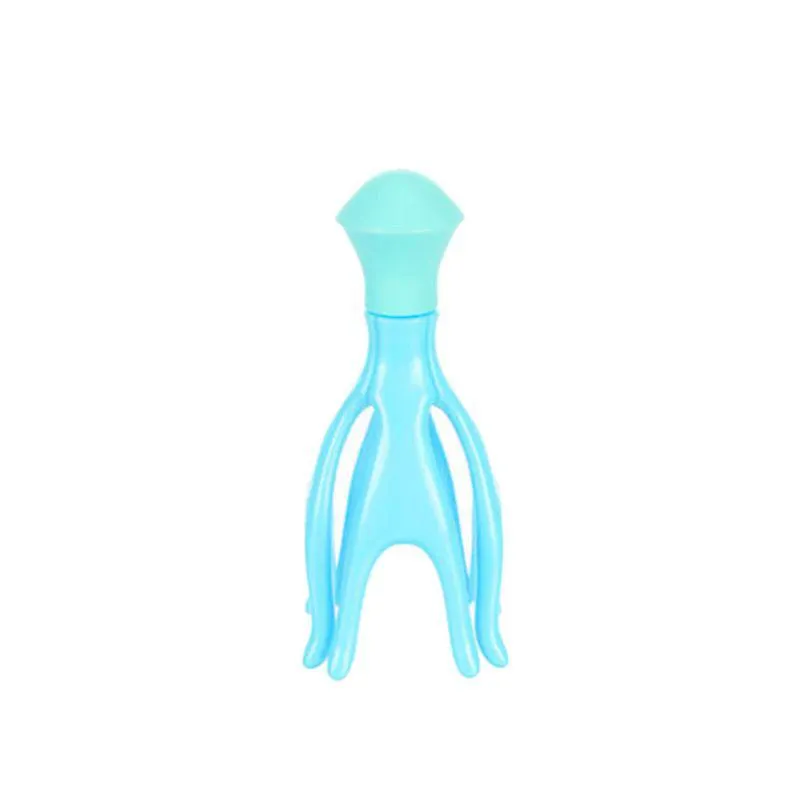 Masajeador De Cabeza, En Forma De Pulpo, 6.5*14Cm, Mediano, Azul