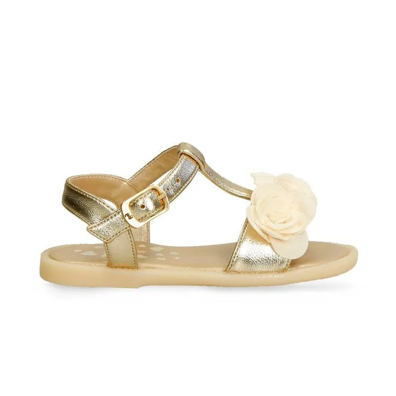 Sandalias Champaña Bubblegummers Qaro Niña