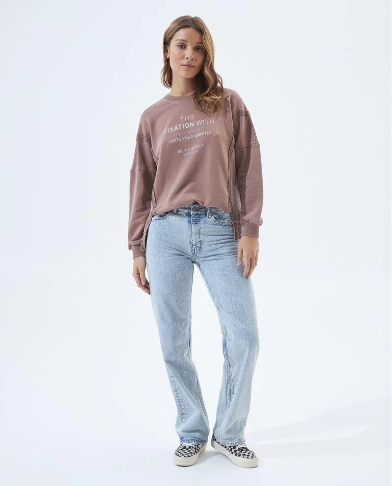 Jean Straight fit tono claro para mujer