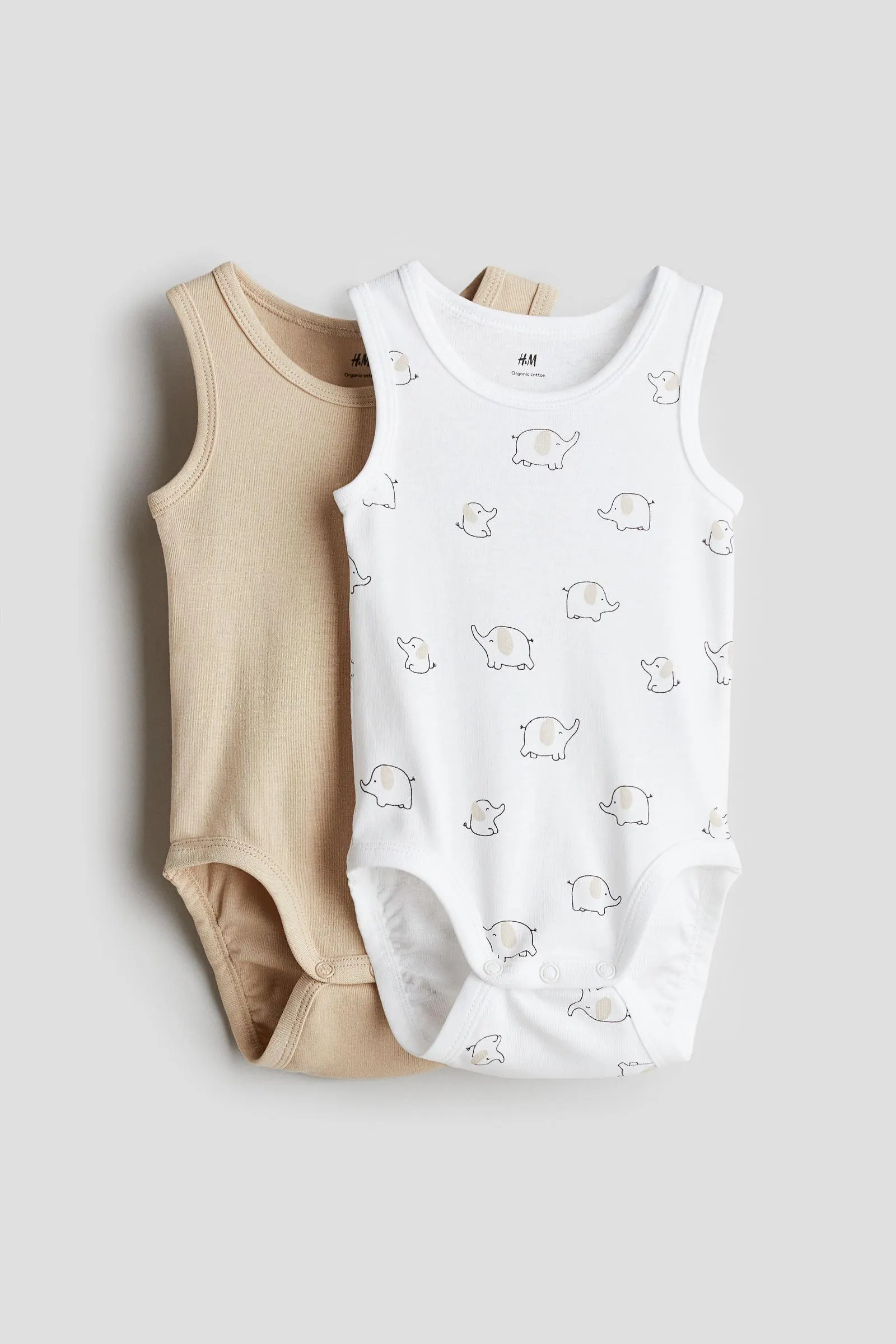 Pack de 2 bodies de algodón sin mangas