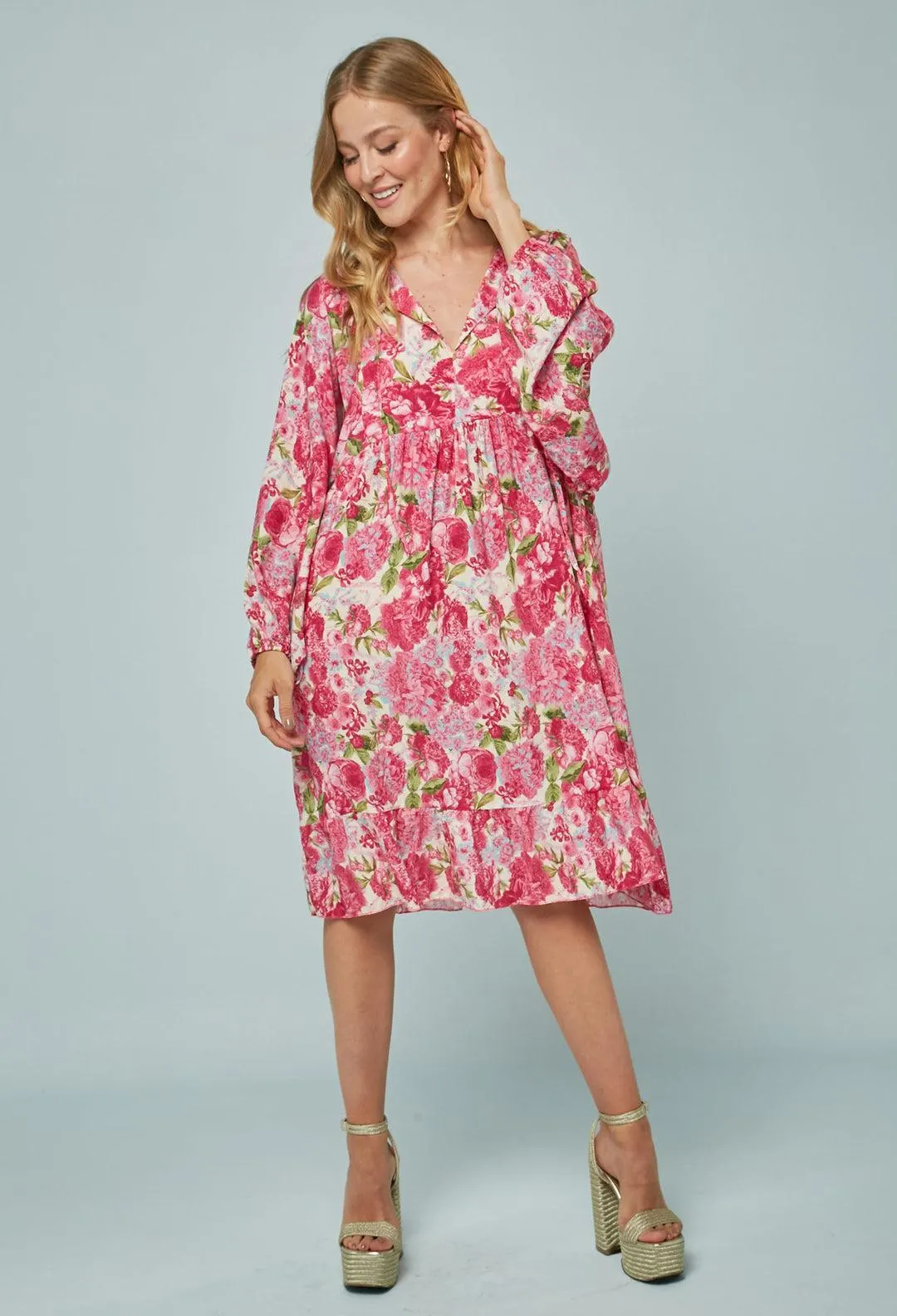 Vestido Corto Flores Mujer- SALE