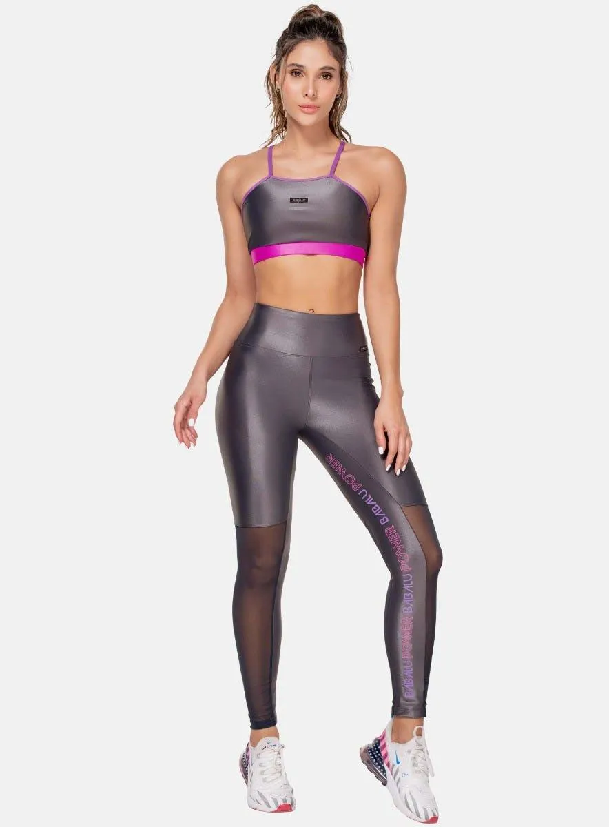 LEGGINS DEPORTIVO MUJER ESTAMPADO TELA APARIENCIA CUERO TALLA ÚNICA