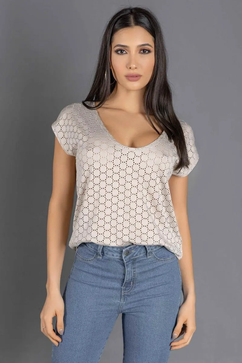 CAMISETA MANGA CORTA Caqui