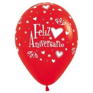 GLOBO ROJO INFINITY ANIVERSARIO FASHION SEMPERTEX