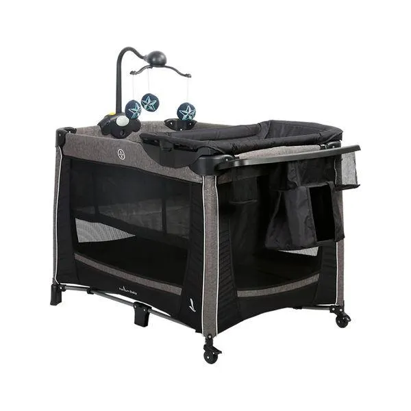 Cuna Corral de Lujo Toronto Negro - Premium Baby