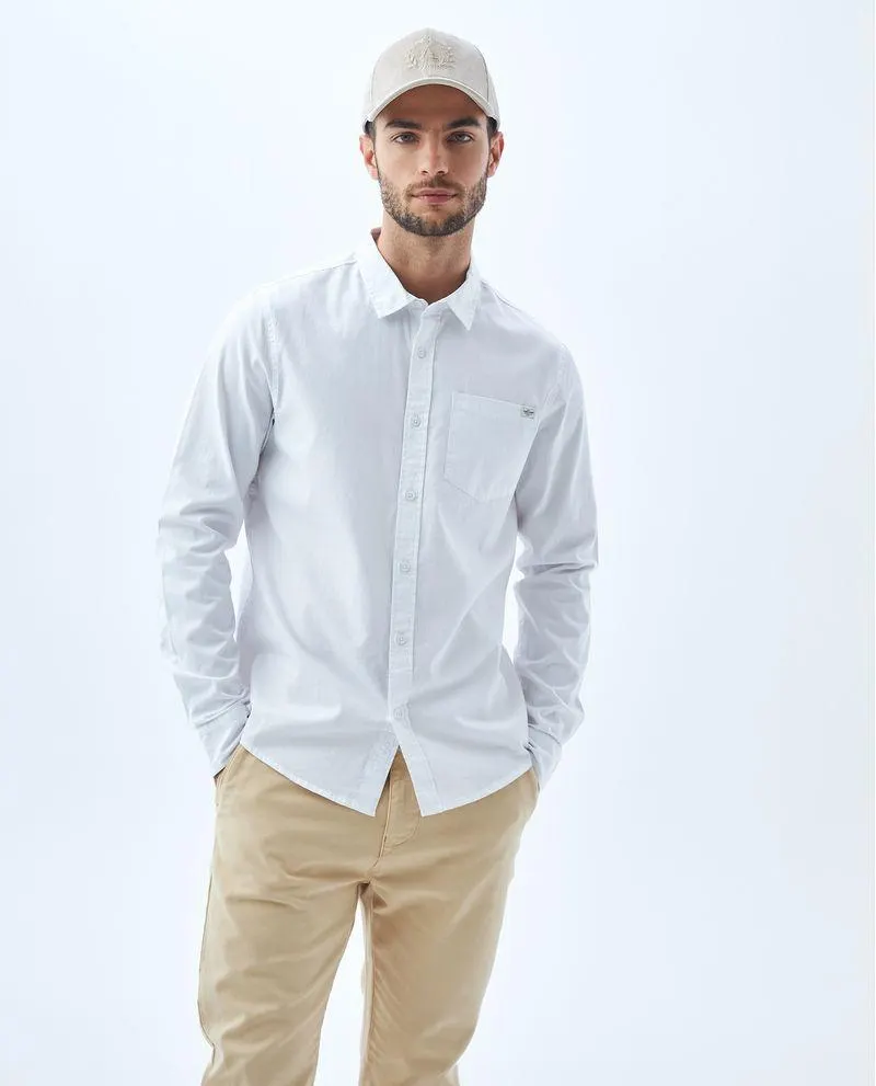 Camisa clásico con bolsillo para hombre