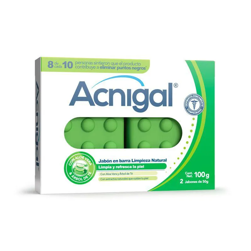 Acnigal Jabon Barra Aloe Vera Y Te X 100 Gr