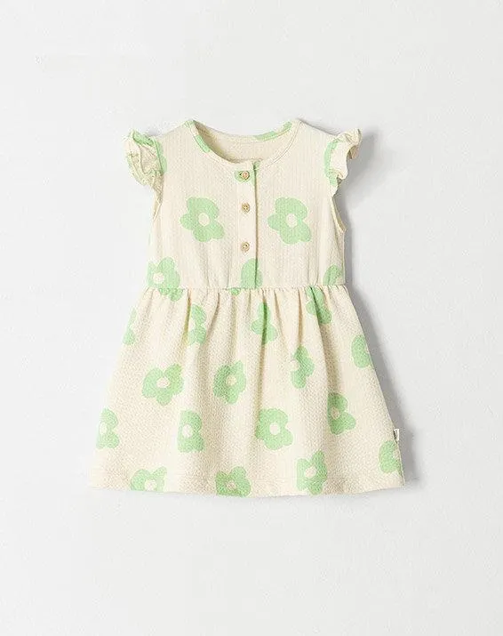 vestido fexar beige estampado 9-12m