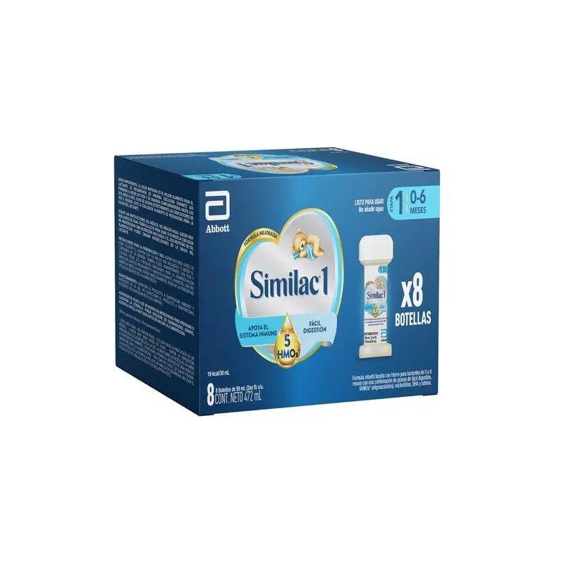 Formula Infantil Similac 1 Liquido X 8 Botellas X 59 Ml C/u