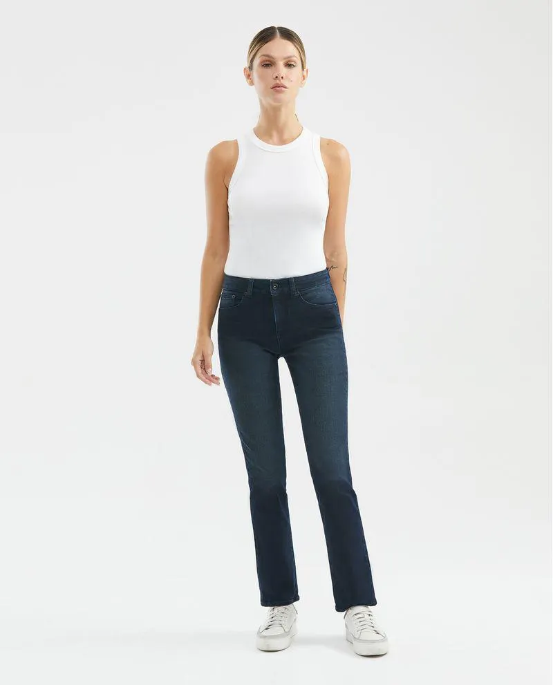 Jean de Mujer High Rise, Cosmo, Boot Cut - Azul Ultra Oscuro Raw