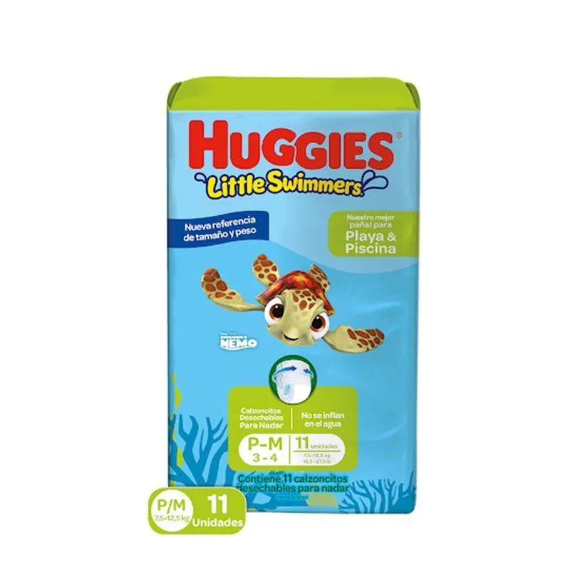 Panal Huggies Bano Little Swimmers Talla P-m X 11 Und