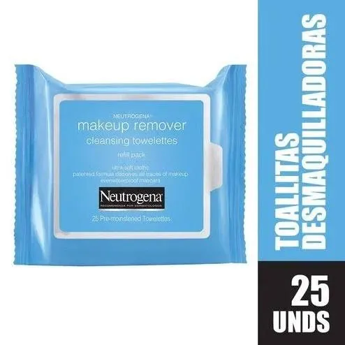 Toallitas Desmaquilladoras Neutrogena Makeup Remover Empaque Con 25 Unidades