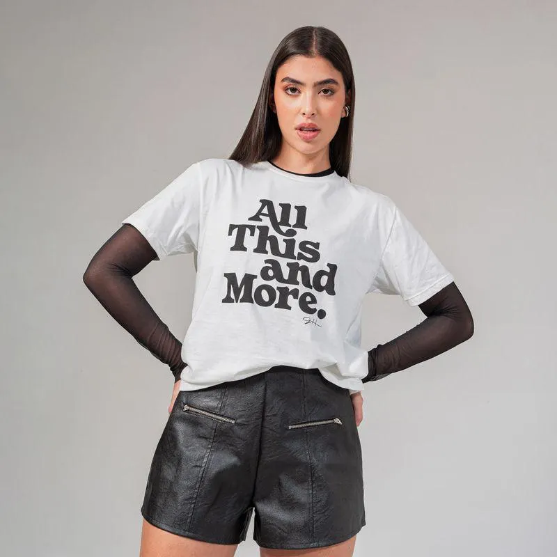 Camiseta Amplia Larga Manga Corta Ikari