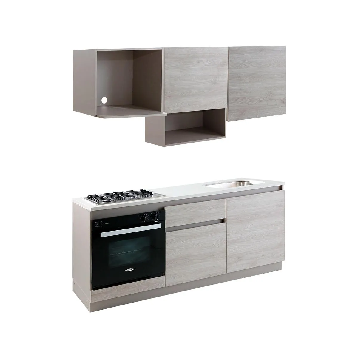 Cocina Provenza Derecha mesón claro