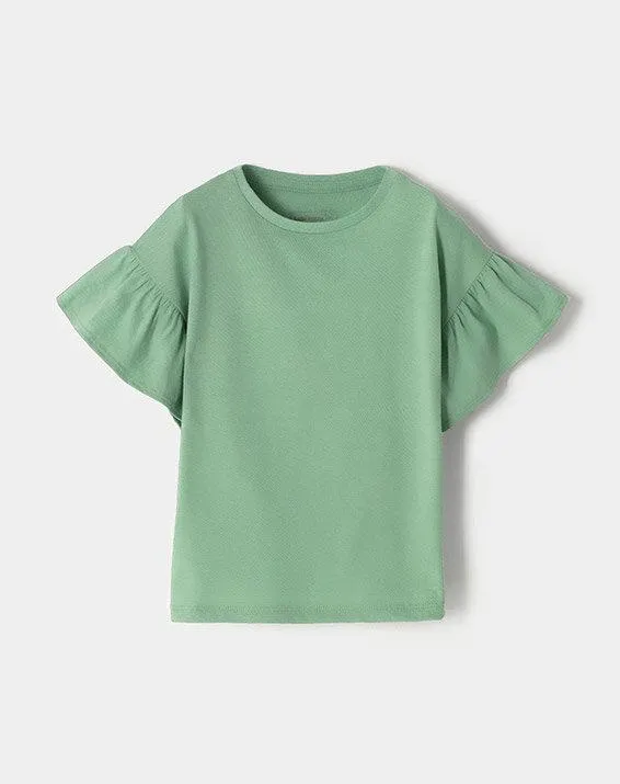 camiseta leda verde 12-18m