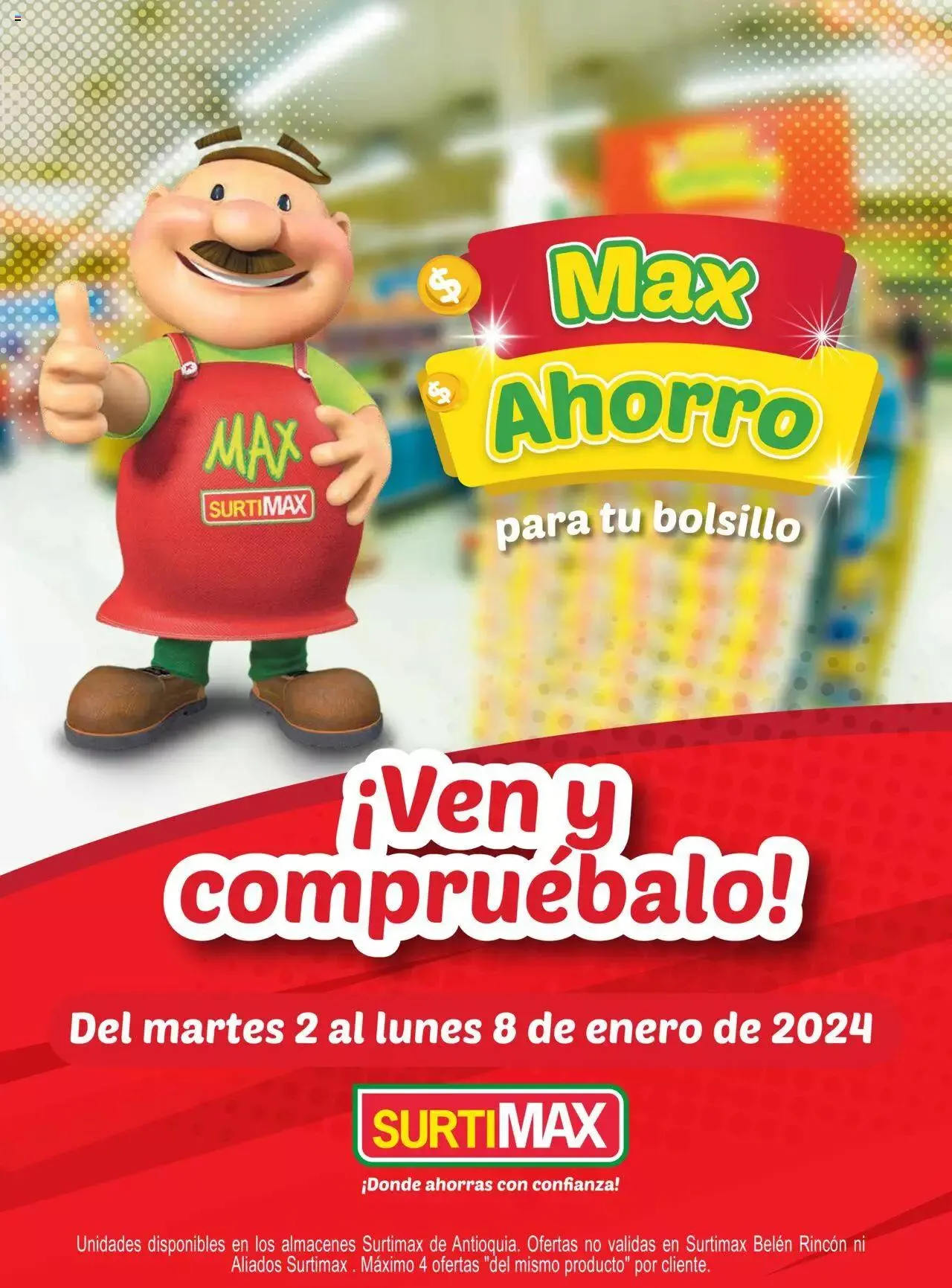 Catalogo de Surtimax - ¡Ven Y Compruébalo! 1 de enero al 8 de enero 2024 - Pag 1