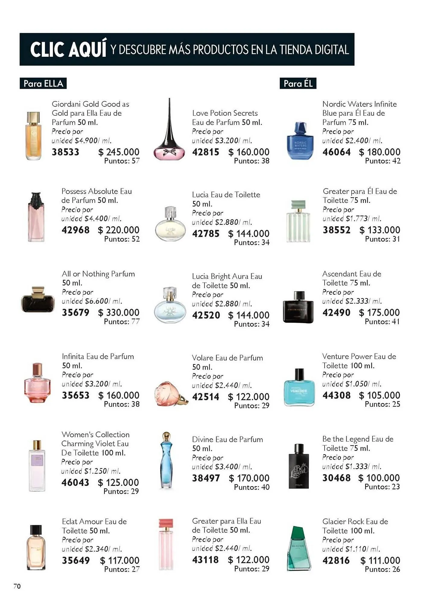 Catalogo de Catálogo Oriflame 4 de octubre al 24 de octubre 2025 - Pag 70