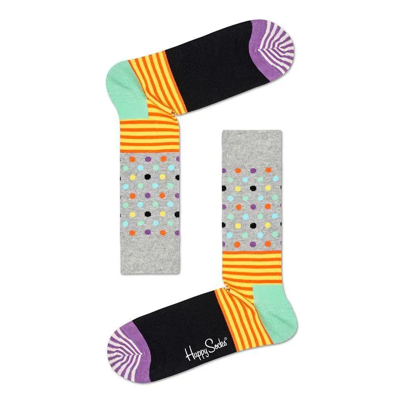MEDIA CASUAL STRIPES & DOTS SOCK MULTICOLOR