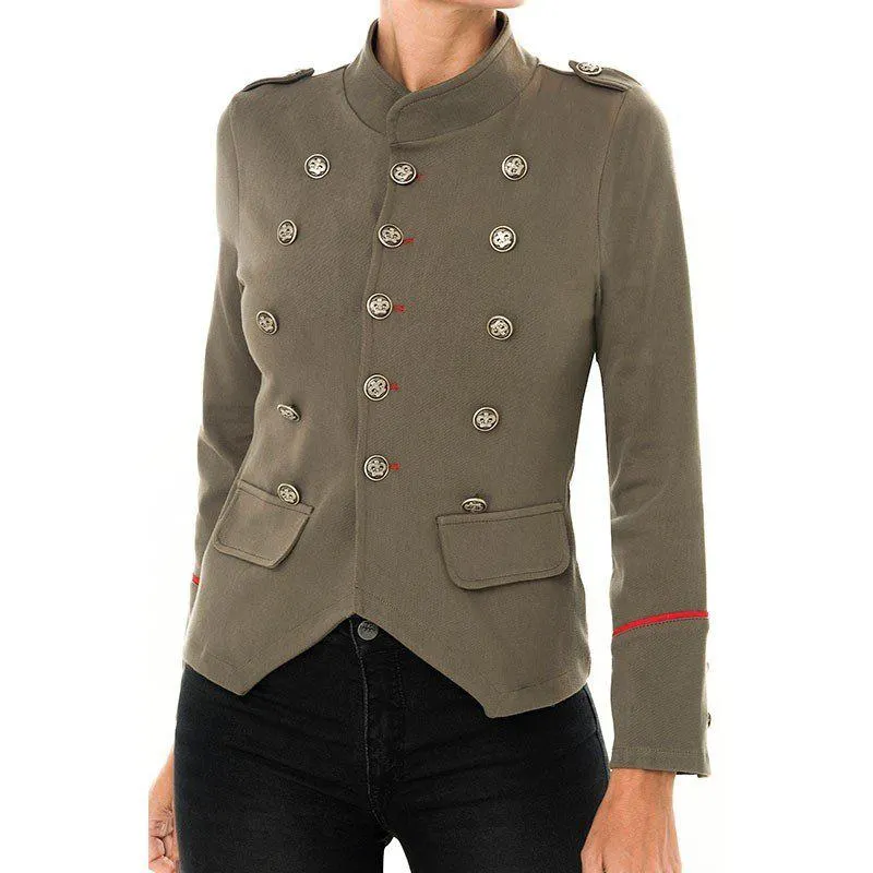 Chaqueta Militar En Tejido De Punto