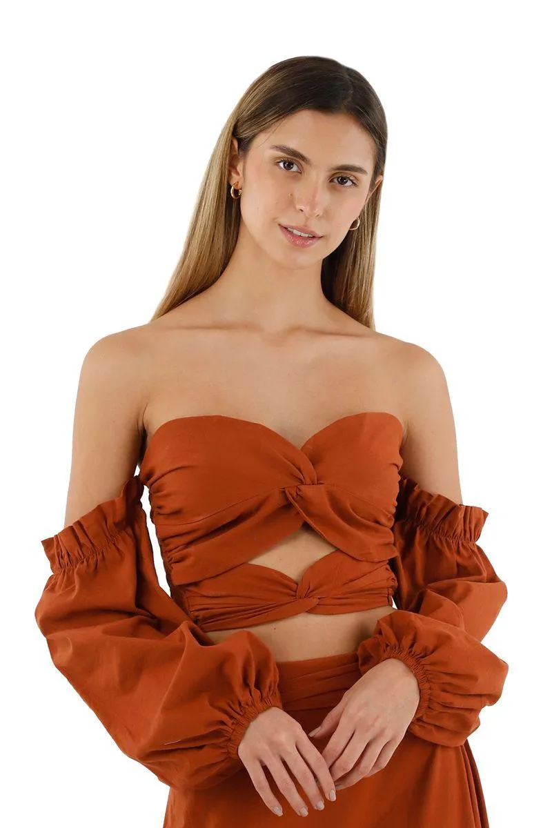Top Terracota para mujer Kai
