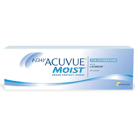 Lentes de contacto 1 Day Acuvue Moist para Astigmatismo con LACREON