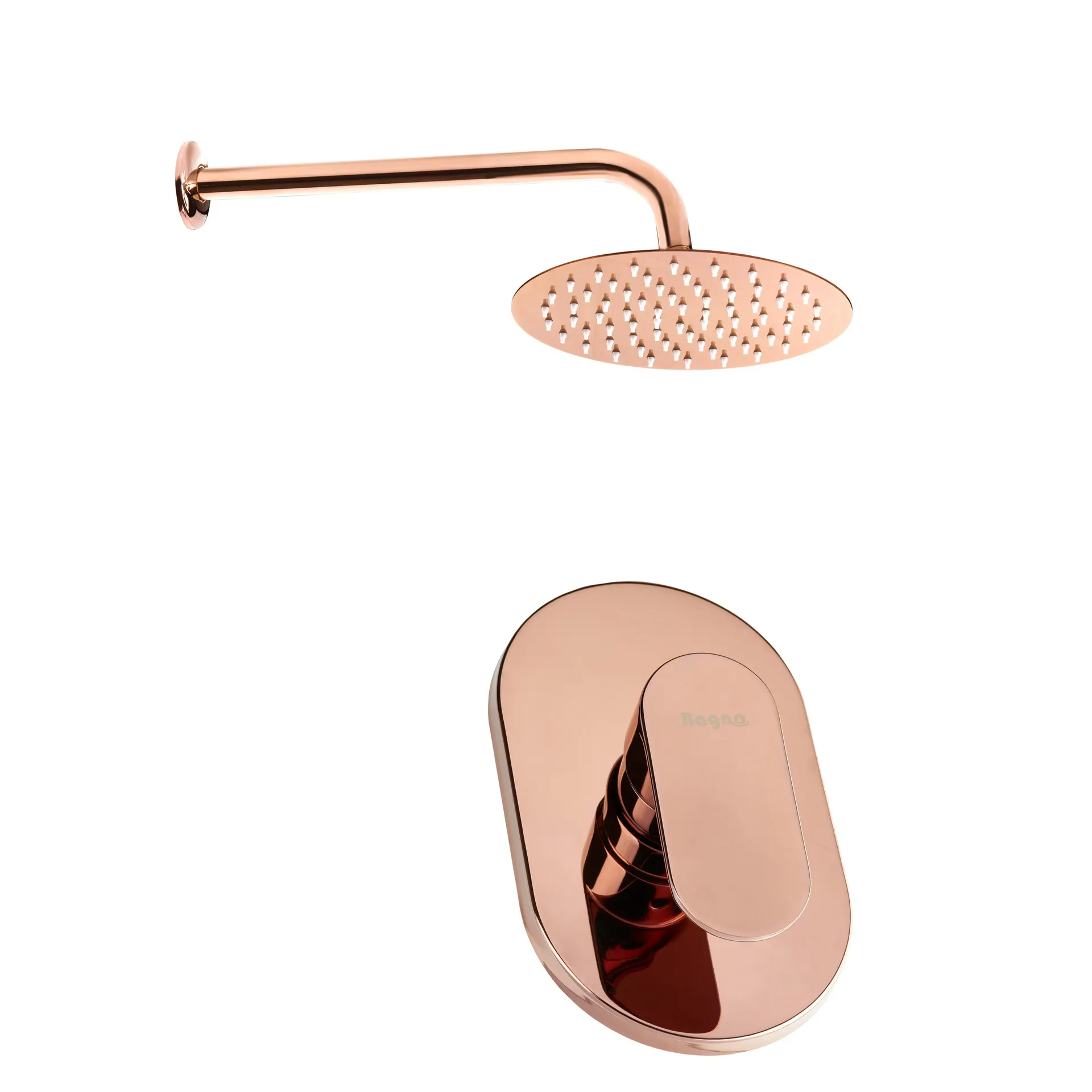 Conjunto ducha+regadera monocontrol castello oro rosa 12"