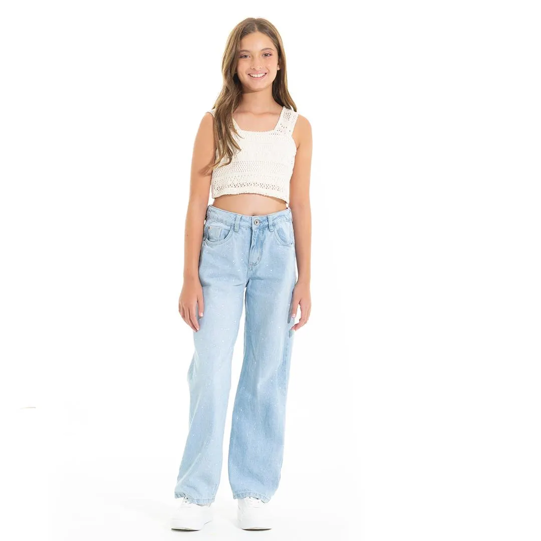 GLITTER JEANS FOR GIRLS