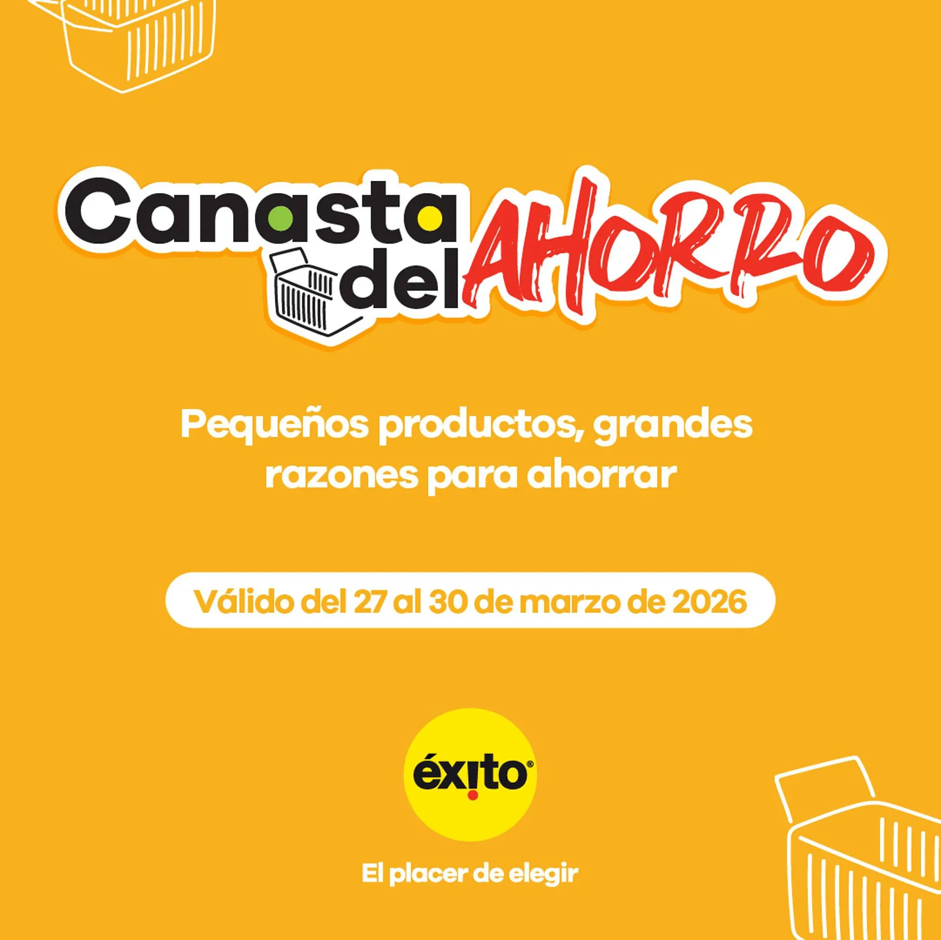 Catalogo de Catálogo Éxito 28 de marzo al 30 de marzo 2026 - Pag 1