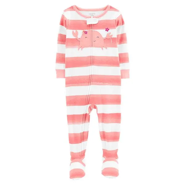 Pijama Enteriza Rayas Cangrejo Niñas - Carter's