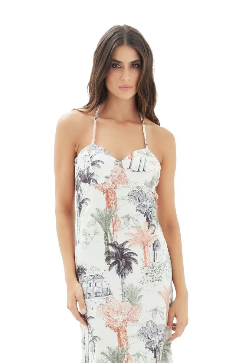 Vestido largo memorias del mar marfil Entresueños