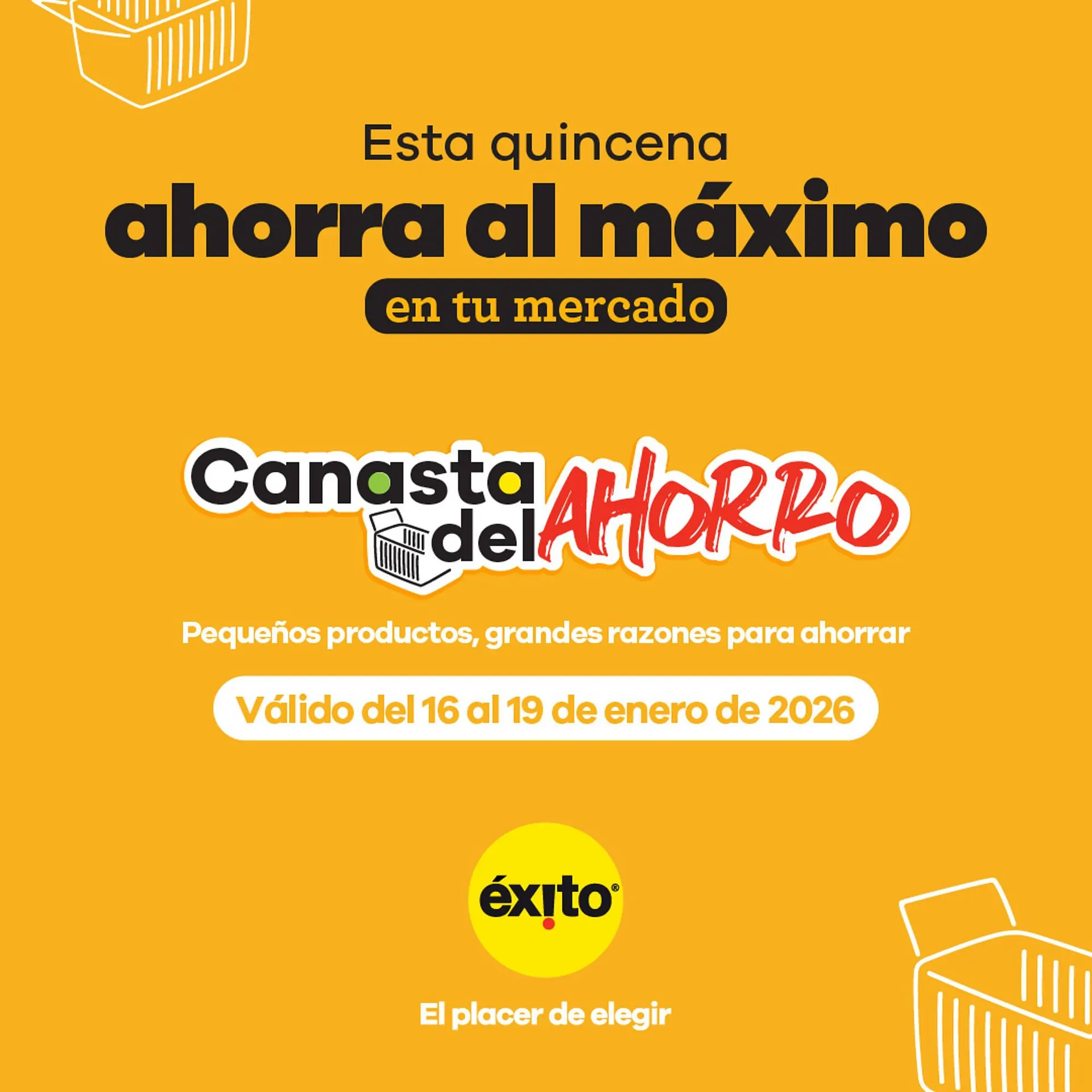 Catalogo de Catálogo Éxito 16 de enero al 19 de enero 2026 - Pag 1