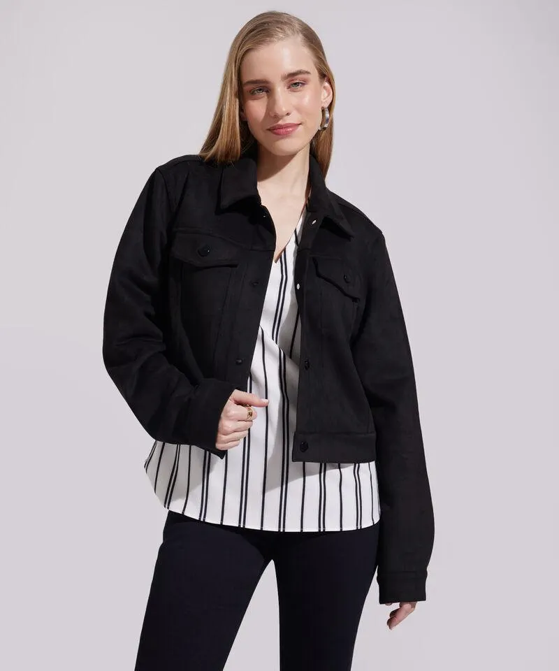 Chaqueta Corta Con Botones En Frente