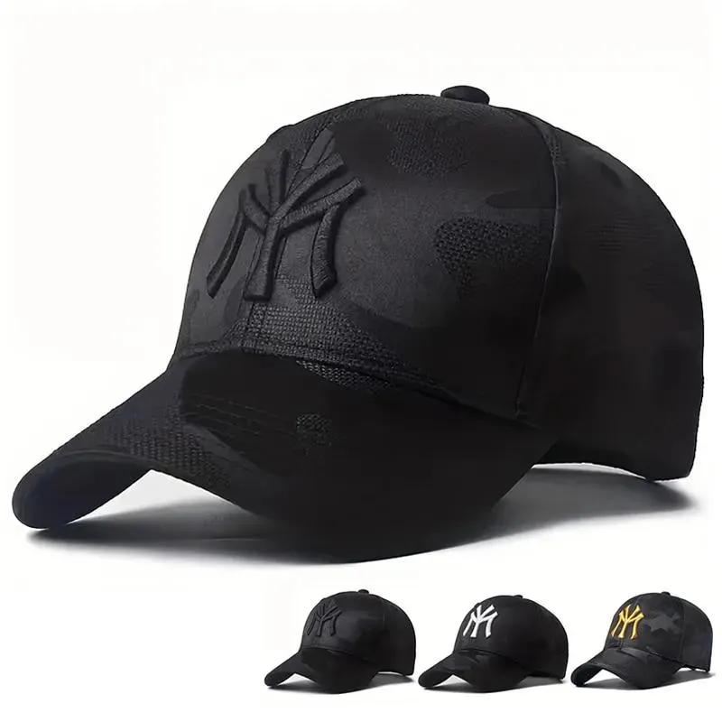 2023 New Luxury Brand MY Embroidered Washed Denim Baseball Cap for Men High Quality Black Vintage Y2k Dad Hats Gorras Hombre